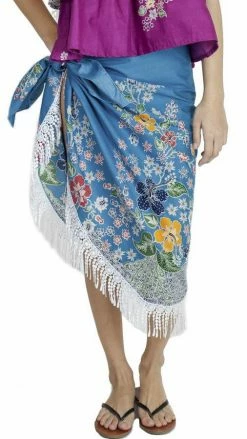 Lakhays Fearless Floral Boho Chic Beach Pool Wrap Skirt