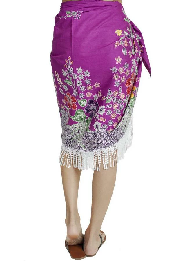 Lakhays Fearless Floral Boho Chic Beach Pool Wrap Skirt 8 Lakhays Fearless Floral Boho Chic Beach Pool Wrap Skirt