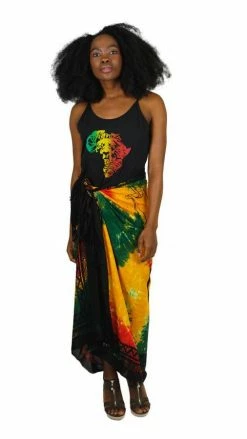 Lakhays Tie Dye Lion Of Judah Rasta Sarong Sarongs & Beachwear