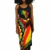 Lakhays Tie Dye Rasta Lion Head Sarong