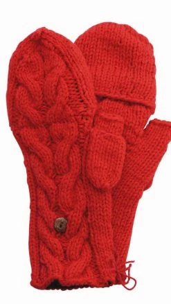 Lakhays Winter Warm Classic Knit Glittens Fingerless Gloves Arm Warmers
