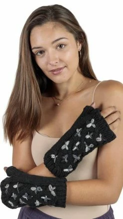 Lakhays Tri-Color Cozy Fingerless Gloves Arm Warmers