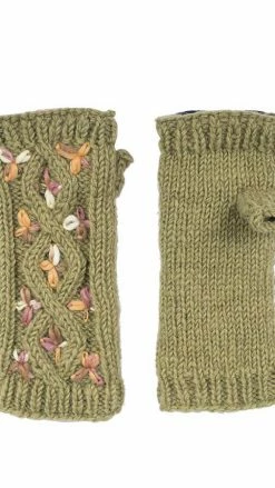 Lakhays Tri-Color Cozy Fingerless Gloves Arm Warmers