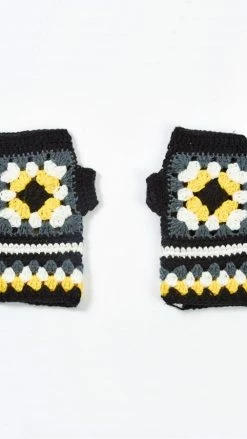 Lakhays Flower Patch Crocheted Fingerless Gloves Arm Warmers 8 Lakhays Flower Patch Crocheted Fingerless Gloves Arm Warmers