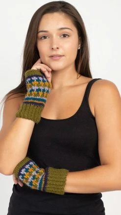 Lakhays Arm Warmers Short Multi Clr Fingerless Gloves