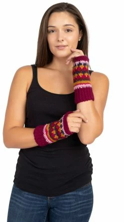 Lakhays Arm Warmers Short Multi Clr Fingerless Gloves