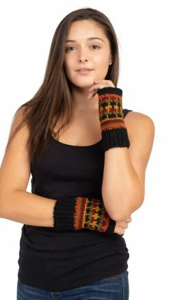 Lakhays Arm Warmers Short Multi Clr Fingerless Gloves