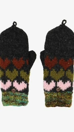 Lakhays Wool Knit Hearts Mittens
