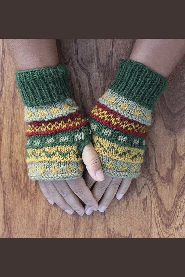 Lakhays Winter Hand Knit Handwarmer-fingerless Gloves Arm Warmers 4 Lakhays Winter Hand Knit Handwarmer-fingerless Gloves Arm Warmers