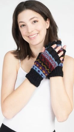 Lakhays Winter Love Fingerless Wool Arm Warmers 36 Lakhays Winter Love Fingerless Wool Arm Warmers