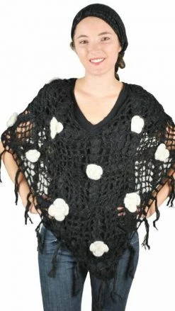 Tops & Tees Lakhays Floral Poncho