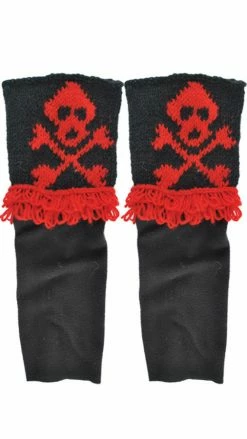 Lakhays Leg Warmers Skull Knit Boot Sleeves