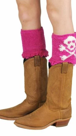 Lakhays Leg Warmers Skull Knit Boot Sleeves