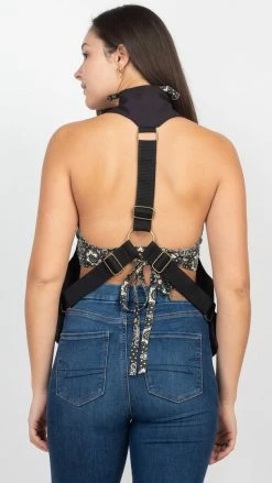 Lakhays Vegan Steampunk Zip Pocket Canvas Festival Holster-One Size