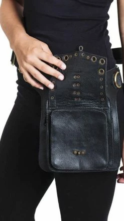 Lakhays Belts The Vintage Traveler - An Aged Leather Hip-Pack Utility Belt