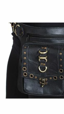 Lakhays Belts The Vintage Traveler - An Aged Leather Hip-Pack Utility Belt