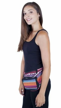 Lakhays Eco Pack Cotton Stripe Boho Waist Pack Belts