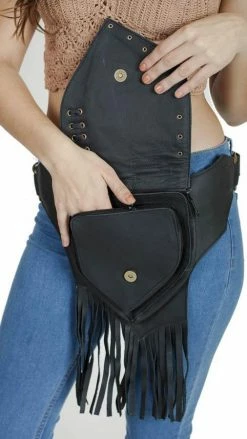 Lakhays Funky Fringe Leather Hip Pack