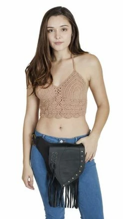 Lakhays Funky Fringe Leather Hip Pack