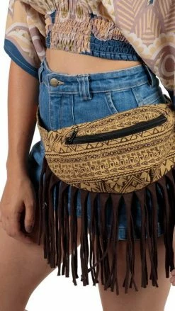 Lakhays Vintage Fringe Cotton Boho Hip Pack Belts
