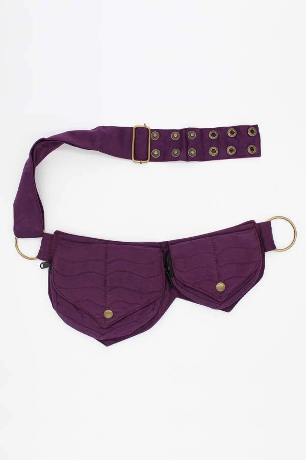 Lakhays Cotton Two Leaf Pocket Waist Belt Belts 2 Lakhays Cotton Two Leaf Pocket Waist Belt Belts
