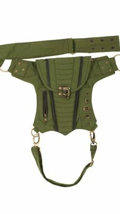 Lakhays Bikers Sling-Hip Bag W/thigh Belt Belts
