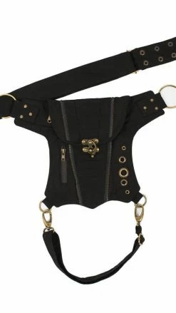 Lakhays Bikers Sling-Hip Bag W/thigh Belt Belts