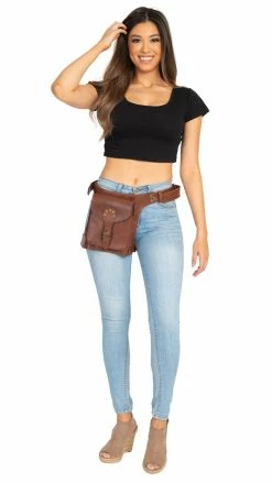Lakhays Belts Holster Style Rustic Belt Bag