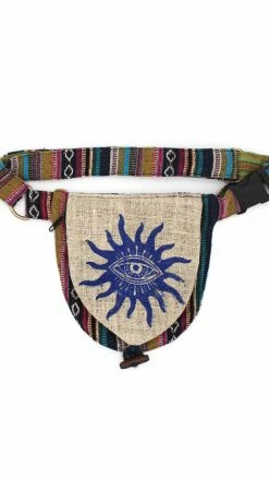 Lakhays Rustic Stripe Hemp Belt Bag