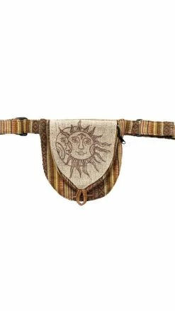 Lakhays Rustic Stripe Hemp Belt Bag