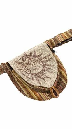 Lakhays Rustic Stripe Hemp Belt Bag