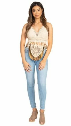 Lakhays Rustic Stripe Hemp Belt Bag