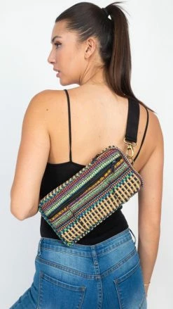 Lakhays New Arrivals Jacquard Sling Chest Bag