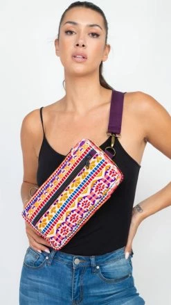 Lakhays New Arrivals Jacquard Sling Chest Bag