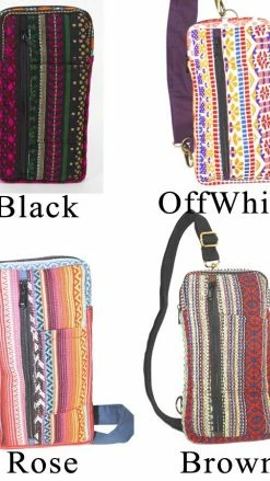 Lakhays New Arrivals Jacquard Sling Chest Bag