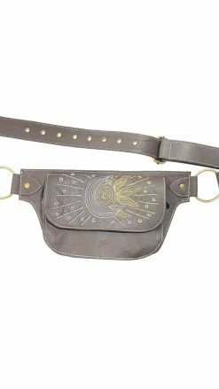 Lakhays Celestial Embroidery Leather Hip Belt