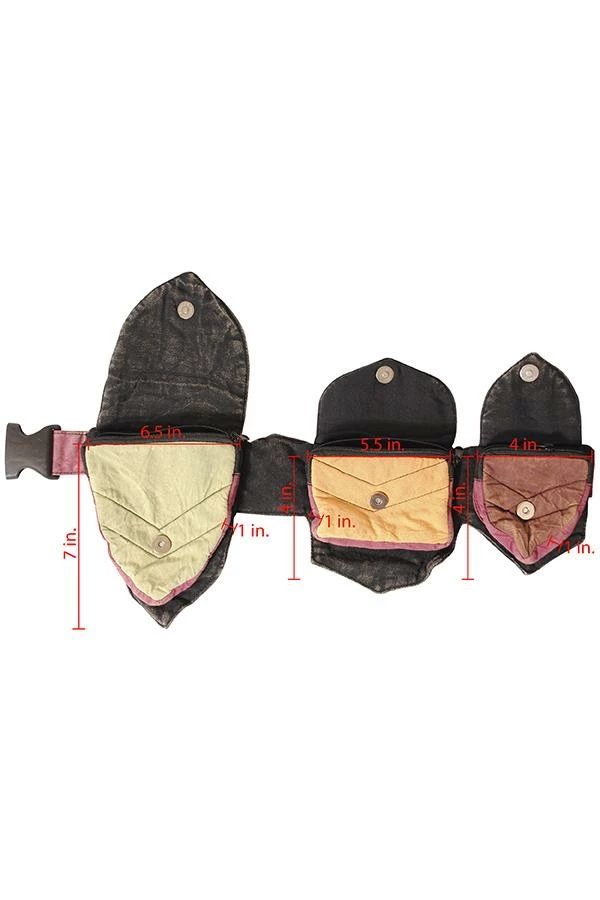 Lakhays Pixie Three Pocket Hip Festival Fanny Pack Waist Belt Bag Belts 5 Lakhays Pixie Three Pocket Hip Festival Fanny Pack Waist Belt Bag Belts