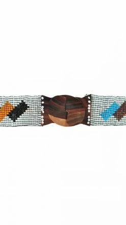 Lakhays Blocks Beaded Stretchy Bali Belt Belts