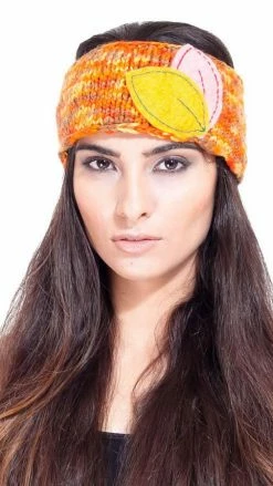 Lakhays Autum Delight Woolen Hand Knit Headband With Fleece Lining Headbands