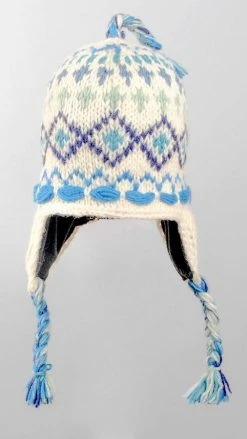 Lakhays Unisex Handknit Woolen Earflap Hat With Fleece Lining