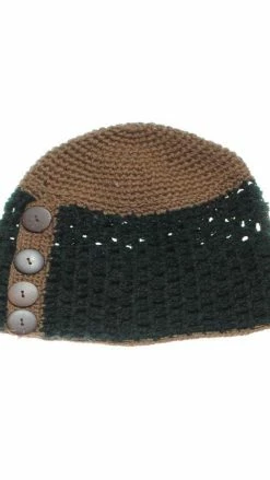 Lakhays Women's Girl's Winter Knit Hat With Coconut Button Hats & Beanies