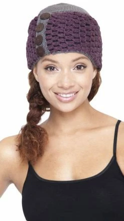 Lakhays Women's Girl's Winter Knit Hat With Coconut Button Hats & Beanies