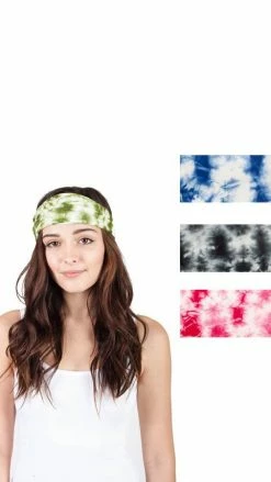 Lakhays Women's Tie Dye Boho Cotton Active Yoga Travel Headband Headbands