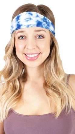 Lakhays Women's Tie Dye Boho Cotton Active Yoga Travel Headband Headbands