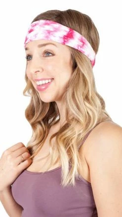 Lakhays Women's Tie Dye Boho Cotton Active Yoga Travel Headband Headbands