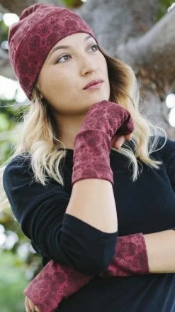 Lakhays Hats & Beanies Organic Cotton Mandala Fleece Lined Beanie