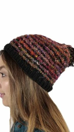 Lakhays Fuzzy Colors Pom Pom Beanie Hats & Beanies