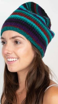 Lakhays Slouchy Striped Hats New Arrivals