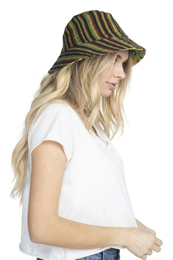 Lakhays New Arrivals JahRoots Reversible Bucket Hat 8 Lakhays New Arrivals JahRoots Reversible Bucket Hat