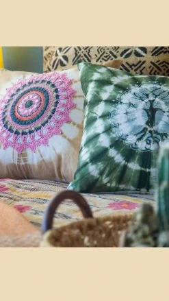 Lakhays Spiral Tie Dye Throw Pillow With Print Cover